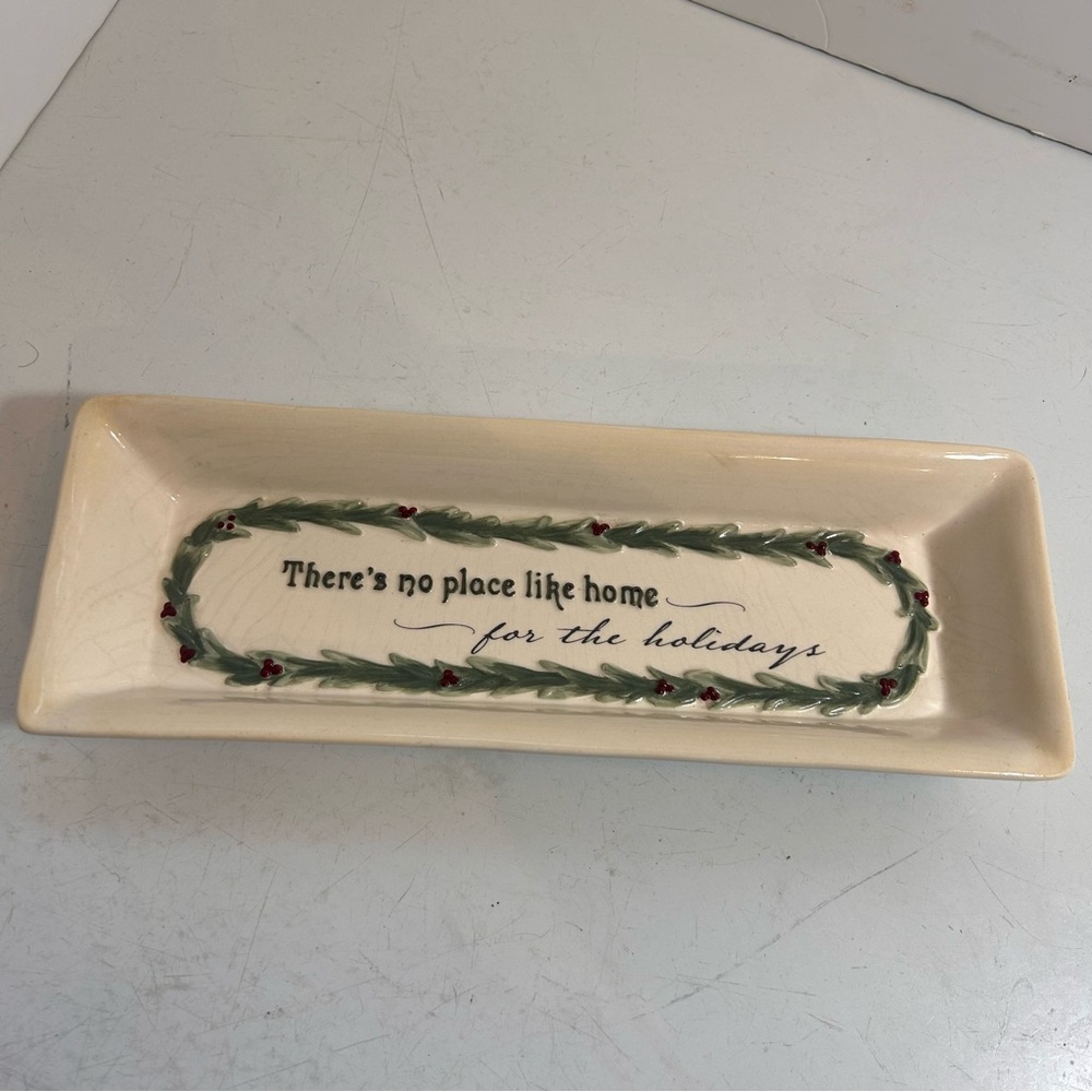 Vintage there’s no place like home for‎ the holidays ceramic Christmas plate